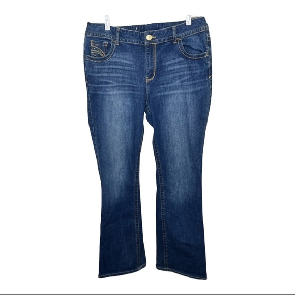 Lane Bryant Slim Boot Blue Jeans Sz 18 - Picture 1 of 4